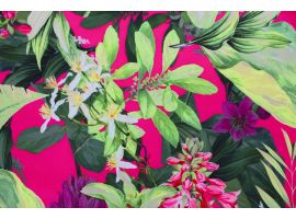 Tkanina Barbie Spodnie Print Druk Kwiaty Róż