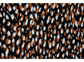 Printed Fabric for Blouse Pips Black Background