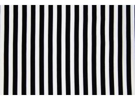 Tkanina Drukowana Bluzkowa Czarne Pasy