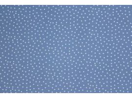 Printed Fabric for Blouse White Polka dots Jeans Background