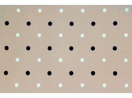 Tkanina Drukowana Bluzkowa Biały Czarny Groszki Kamel Tło